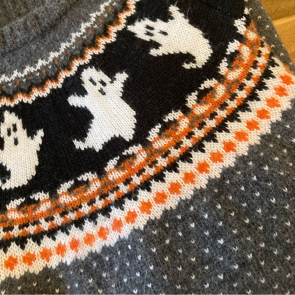 Kiel James Patrick Spooky Ghost Crewneck Sweater, XXL, Halloween - Picture 6 of 10